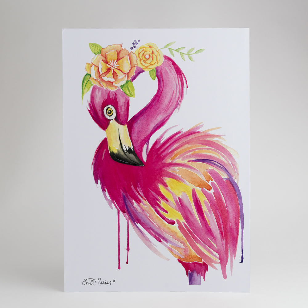 Nursery Wall Art Floral Flamingo Nursery Decor Two Tiny Wonders