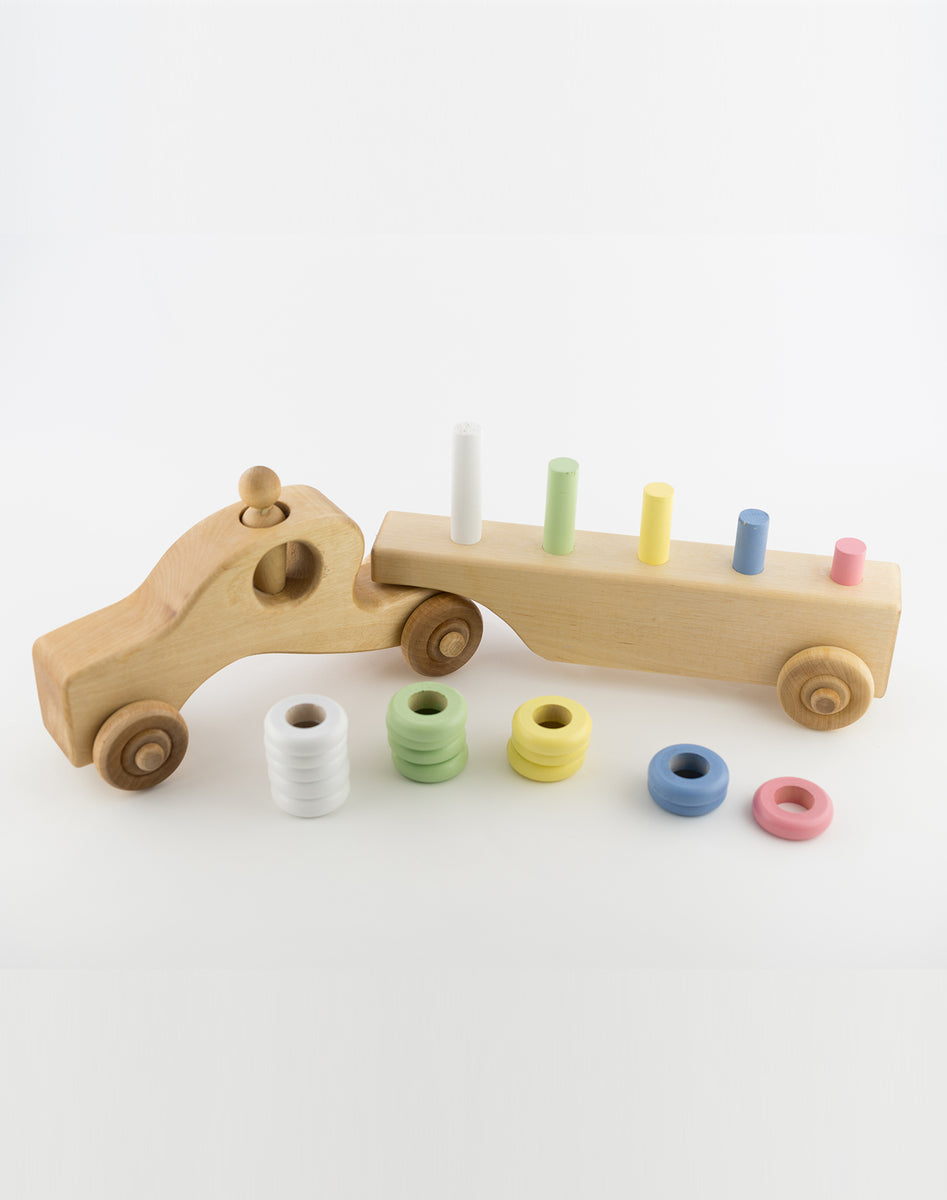 Wooden Truck Counting and Sorting Toy Two Tiny Wonders