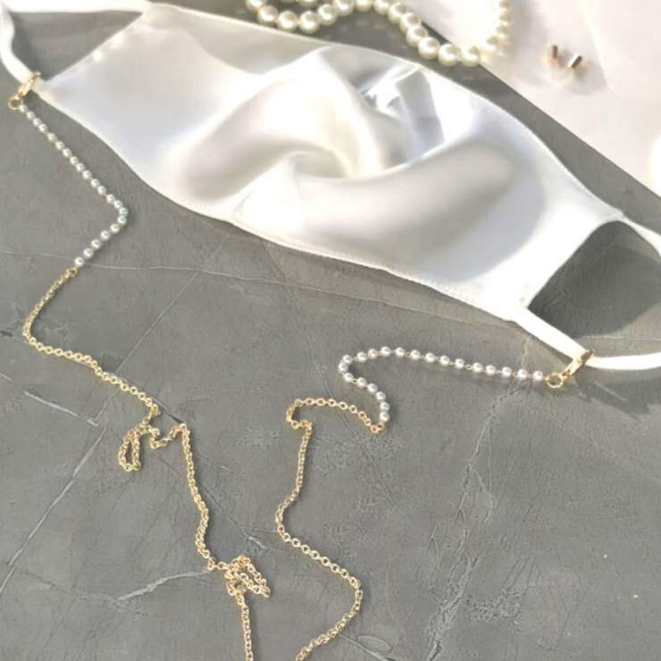 Elegant Pearl Mask Chain - 2 colors
