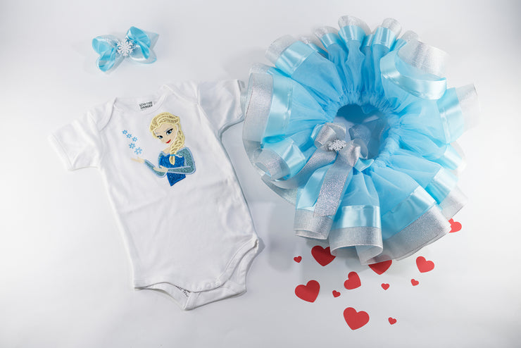 Frozen Tutu Birthday Outfit For Baby Girls