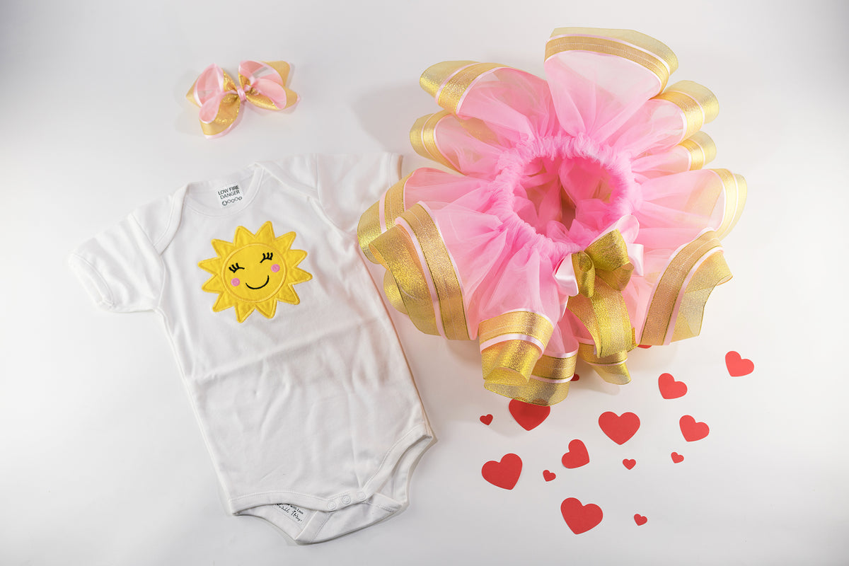 Lil Sunshine Tutu Birthday Outfit For Baby Girls Two Tiny Wonders