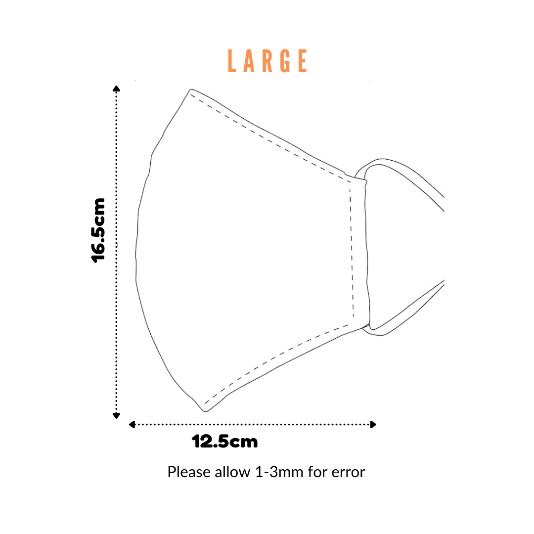 LARGE Adult Face Mask (Camouflage Print) NO VALVE – Two Tiny Wonders