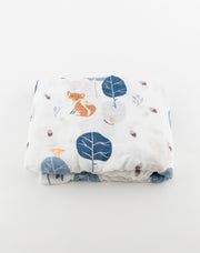 Newborn Baby Muslin / Swaddle / Blanket (Fox Print)