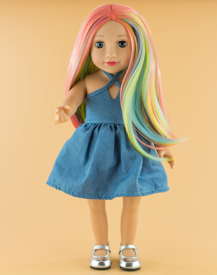 Poppy - Rainbow Hair 45cm Premium Doll
